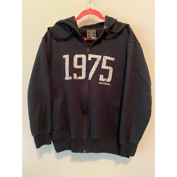 Arivex Men's AUTHENTIC Black Hoodie Full Zip Heavy Weight Large - Picture 1 of 9